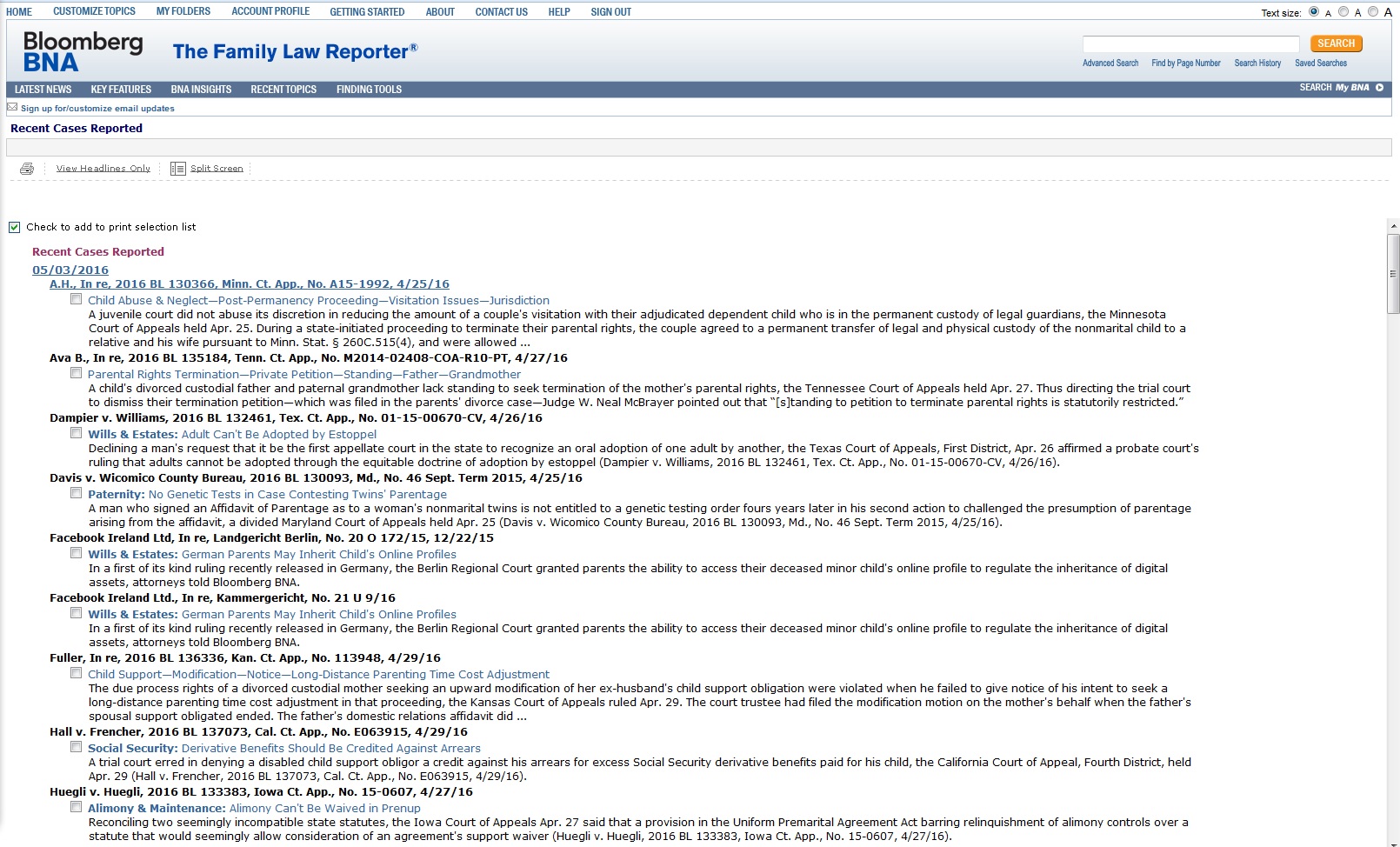Reporter Library Family Law Reporter 4 – The Reporter: Law Library News and Information